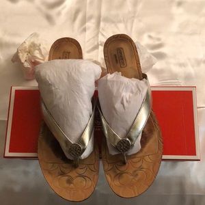 Gently worn Coach Sara Mirror Metallic Silver Shoe